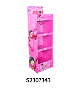 Cardboard Floor Point of Sale Display Stand for Bubble Chewing Gum