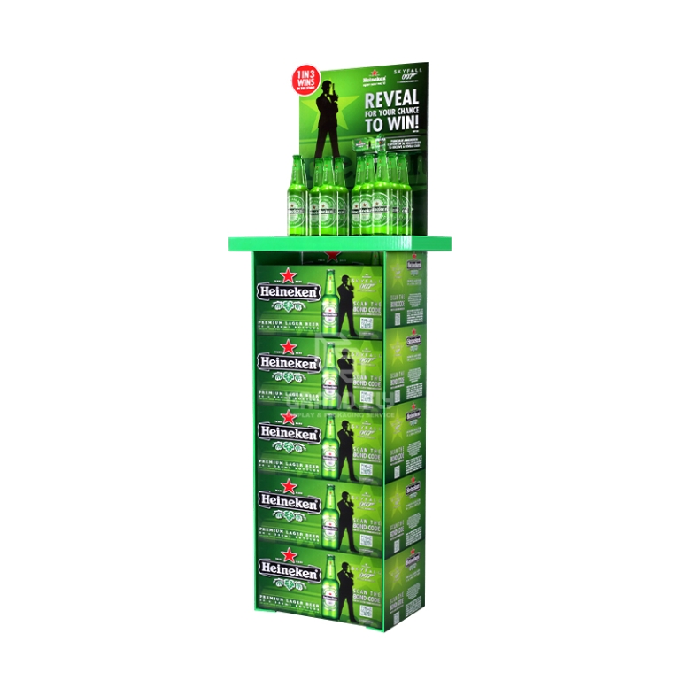 Beer Case Riser Custom Heineken Beer POP Floor Case Stacker Displays – Eco-Friendly ...