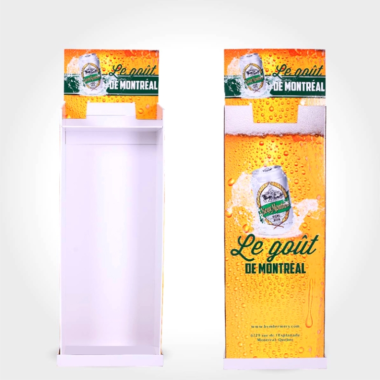 Custom Split-Level Corrugated Stacker Display | Eco-Friendly Bulk Storage
