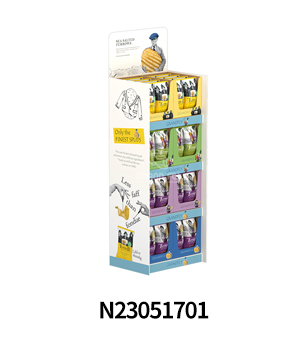 Custom Printed Corrugated 4-Shelf Floor Display Tower with PDQ Trays for Chips-4