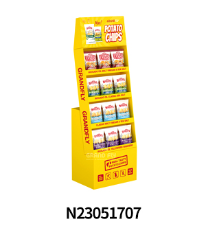 Cardboard Retail Floor Pre-pack Shipper Display for Snacks-4
