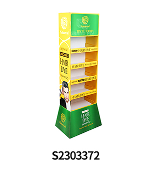 Cardboard Carton Retail Floor Display Tower for Hair Conditioner-4