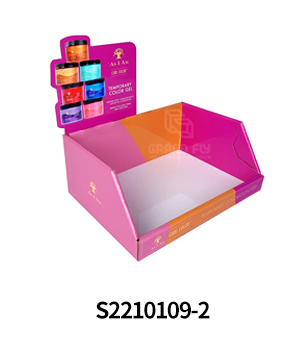 Hair Color Cream Counter Top Tray Display with Header-4