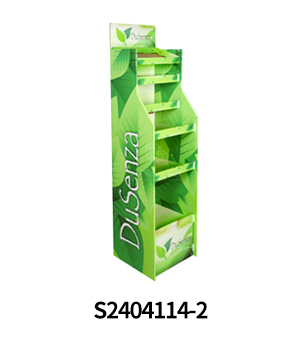 Custom POS Corrugated Floor Display Shelf for Essential Oil -4